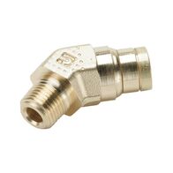 Push-in Connector 45 Degree NPTF Male Thread | Durable Brass | Flexible Installation | Pack of 5 | by Wurth