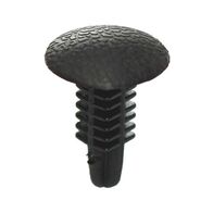 Fir Tree Clip | Small Gradation & Narrow Shape | Easy Press-In Installation | Black Plastic | @Pack of 25 | by Wurth