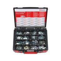Sheet Metal Spring Nut Assortment | 1375 Pieces | Zinc-Plated for Corrosion Resistance | Durable Spring Steel | @Each of 1 | by Wurth
