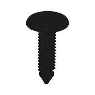 Fir Tree Clip | Small Gradation & Narrow Shape | Easy Press-In Installation | Black Plastic | @Pack of 25 | by Wurth