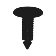 Fir Tree Clip | Small Gradation & Narrow Shape | Quick Installation | 25 PCS | Black | by Wurth