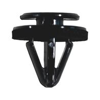Push-in Rivet with Cap | High Strength & Quick Install | Rounded Design | Black | @Pack of 25 | by Wurth