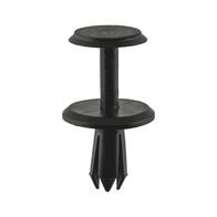 Plastic Expanding Rivet with Cap | Quick Fastening | High Retention Force | Black | @Pack of 25 | by Wurth