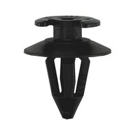 Interior Trim Clip with Half-Round Head | Suitable for Oval Holes | Black | @Pack of 25 | by Wurth