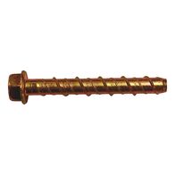 Concrete Screw with Hexagon Flanged Serrated Head | Zinc Plated Yellow Steel | Easy Installation | @Pack of 50 | by Wurth