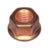 Exhaust Nut with Flange Steel M8 | High Strength | Copper Plated | @Pack of 10 | by Wurth