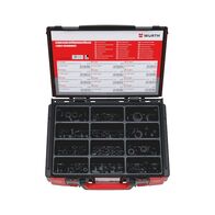 Cable Grommets Assortment | 200 Pieces in System Case | Durable EPDM Rubber | Black Color | by Wurth