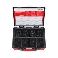 Cable Grommets Assortment | 555 Pieces in System Case | Durable EPDM Rubber | Black Color | by Wurth
