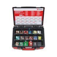 Flat Blade Fuses ATO MINI MAXI Silver Assortment | 151 Pieces | System Case Included | by Wurth