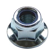 Hexagonal Nut with Flange & Clamping Piece | Nylon Insert Locking | Blue Passivated Zinc Plated | @Pack of 50 | by Wurth