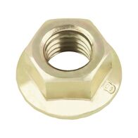 Hexagon Nut with Flange M6 | Zinc Plated Yellow | High Tensile Class 8 | @Pack of 50 | by Wurth