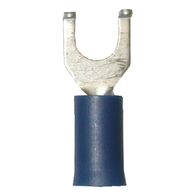 Crimp Cable Lug Fork Shape | Polyamide Insulated | M5 Flange Hole | Red | @Pack of 25 | by Wurth