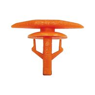 Door Seal Clip Type S | Durable Plastic | Honda Compatible | Orange | @Pack of 25 | by Wurth