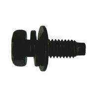 Hexagon Head Panel Screws with Washer | Zinc Plated Black | Corrosion Resistant | @Pack of 25 | by Wurth
