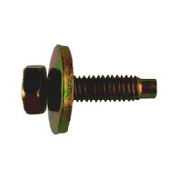 Hexagon Head Panel Screws with Washer | M6 Thread | Zinc Plated Yellow | @Pack of 25 | by Wurth