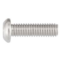 Screw with Flattened Half Round Head | Hexagon Socket Drive | ISO 7380-1 A2-070 Stainless Steel | Plain Finish | @Pack of 50 | by Wurth