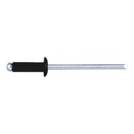 Round Head Rivet RIV ALU ST 40X25MM | Aluminium & Steel | Black Lacquered Dome Head | @Pack of 25 | by Wurth