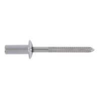 Blind Bucket Rivet Flat Head DIN EN ISO 16585 | Stainless Steel | Dome Head | @Pack of 25 | by Wurth