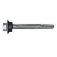 Flange Hex Head Screw with Seal | Hot Dip Galvanized | Hexagon Drive | 5.5mm Diameter | @Each by Wurth