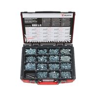 Pias Drilling Screws Hexagon Head Assortment | 1127 Pieces | Zinc-Plated Steel | Collar Design | @1 PCS | by Wurth