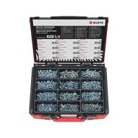 Pias Drilling Screws Pan Head Assortment | 1032 Pieces | Zinc-Plated Steel | AW Drive Type | by Wurth
