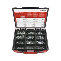 Flat Washers Assortment WSH SYSKO DIN125 A2K | 1425 Pieces | Zinc Plated Steel | by Wurth