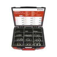 Bonded Seal Self-Centring Assortment | 165 Pieces | Zinc-Plated Steel | Blue Passivated Finish | by Wurth