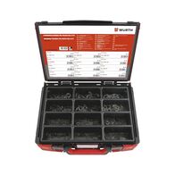 Lock Washers for Shafts Assortment | DIN 6799 Compliant | 985 Pieces | Plain Steel | by Wurth