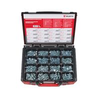 Countersunk Head Screw Assortment | 1140 Pieces | Zinc Plated & Hexalobular Drive | by Wurth