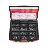 Wedge Lock Washer Assortment | Narrow & Wide Types | 500 Pieces in System Case | by Wurth