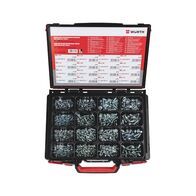 Screw Assortment | Flattened Half Round Head with Collar | Zinc Plated | Strength Class 10.9 | @Pack of 1000 | by Wurth