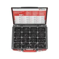 Countersunk Head Screw Assortment | Hexalobular Drive | Zinc Nickel Black Coating | 1140 PCS | by Wurth