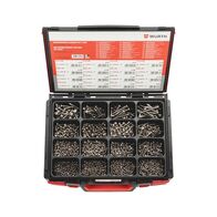 Tapping Screw Flat Head Assortment | 1875 Pieces | Stainless Steel A2 | Hexalobular Drive | by Wurth