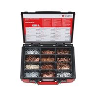 Sealing Ring Assortment 575 Pieces | DIN 7603 Compliant | Copper & Aluminium Seals | Heat Resistant to +300°C | by Wurth