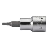 3/8 Socket Wrench Insert Metric | Chrome-Plated Steel | Short Design | Hexagon Tip | by Wurth