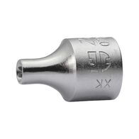 3/8 Socket Wrench Insert for External TX Screws | E12 Tip Size | Short Design | Chrome Plated | by Wurth