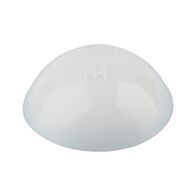 Plastic Cover Cap with Sealing Lip for Pan Head Screw | 18mm Diameter | RoHS-Compliant Polyethylene | Traffic White | @Pack of 50 | by Wurth
