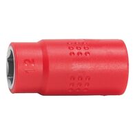 VDE 3/8 Inch Socket Wrench | Insulated for Live Electrical Work | Chrome-Vanadium Steel | Short Design | by Wurth