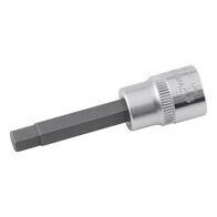3/8 Inch Socket Wrench | Chrome-Plated Steel | Knurled Design for Better Grip | Long Series for Extra Reach | by Wurth