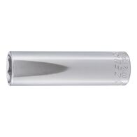 1/2 Inch Socket Wrench | Hexagonal with Ball-Securing Groove | Chrome Plated | by Wurth