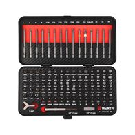 Bit Assortment 105 Pieces | Carbon Finish Insert | Standard & Safety Bits | 1/4 Inch | by Wurth