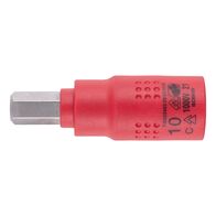 VDE 3/8 Inch Socket Wrench | Insulated for Live Electrical Work | Chrome-Vanadium Steel | by Wurth