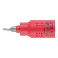 VDE 3/8 inch TX Socket Wrench | Insulated for Live Parts | Chrome-Vanadium Steel | by Wurth