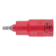 VDE 1/2 Inch Insulated Socket Wrench | 1,000 V AC Rated | Chrome-Vanadium Steel | by Wurth