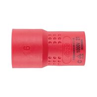 VDE 3/8 Inch Socket Wrench | Insulated for Live Electrical Work | Chrome-Vanadium Steel | Short Design | by Wurth