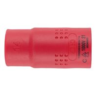 VDE 1/2 Inch Insulated Socket Wrench | Safe for Live Electrical Work | Chrome-Vanadium Steel | by Wurth