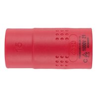 VDE 1/2 Inch Insulated Socket Wrench | Safe for Live Electrical Work | Chrome-Vanadium Steel | Short Design | @PCS by Wurth