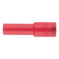 VDE 1/2 Inch Socket Wrench | Insulated for Live Electrical Work | Chrome-Vanadium Steel | by Wurth