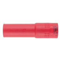 VDE 1/2 Inch Socket Wrench | Insulated for Live Parts | Chrome-Vanadium Steel | 13mm Width | by Wurth