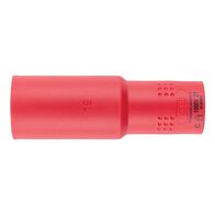 VDE 1/2 Inch Socket Wrench | Insulated for Live Electrical Work | Chrome-Vanadium Steel | 19mm Width | by Wurth